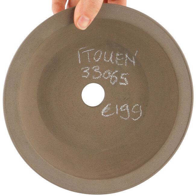 Maceta para bonsái redonda sin esmaltar de Itouen - 192 x 192 x 55 mm