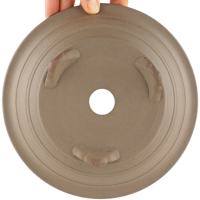 Ronde ongeglazuurde bonsaipot van Itouen - 192 x 192 x 55 mm