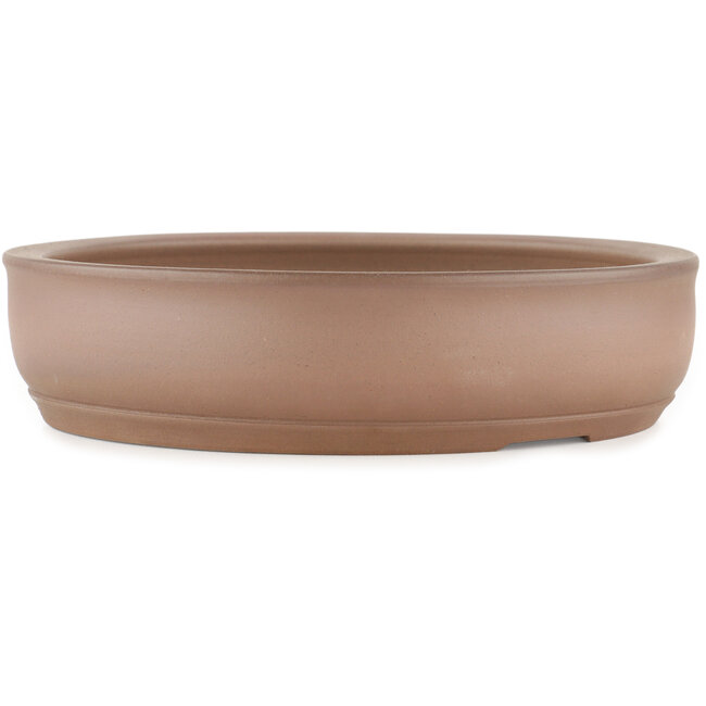 Maceta para bonsái redonda sin esmaltar de Shoko - 250 x 250 x 60 mm