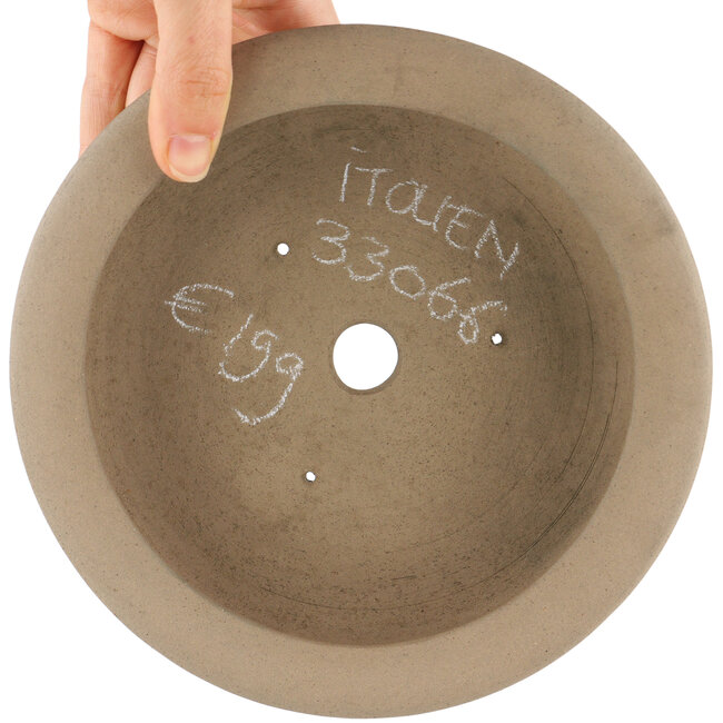 Pot à bonsaï rond non émaillé par Itouen - 192 x 192 x 55 mm