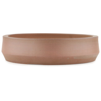 Shoko Maceta para bonsái redonda sin esmaltar de 245 mm de Shoko, Tokoname, Japón