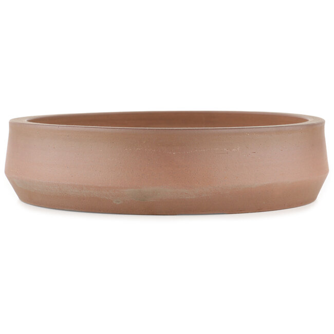 Round unglazed bonsai pot by Shoko - 245 x 245 x 60 mm