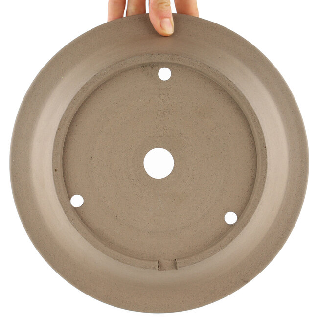 Maceta para bonsái redonda sin esmaltar de Shoko - 257 x 257 x 70 mm