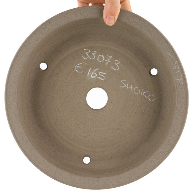 Vaso bonsai rotondo non smaltato di Shoko - 252 x 252 x 62 mm