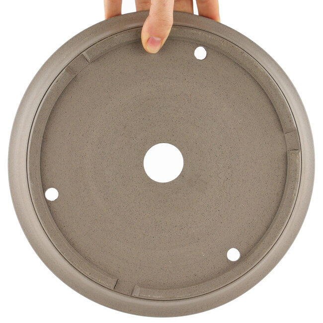 Ronde ongeglazuurde bonsaipot van Shoko - 252 x 252 x 62 mm
