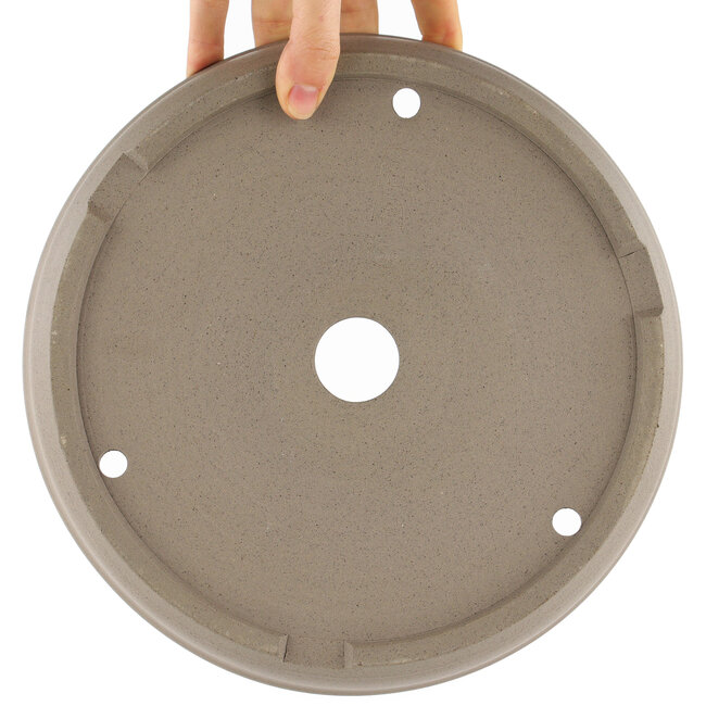 Maceta para bonsái redonda sin esmaltar de Shoko - 258 x 258 x 55 mm