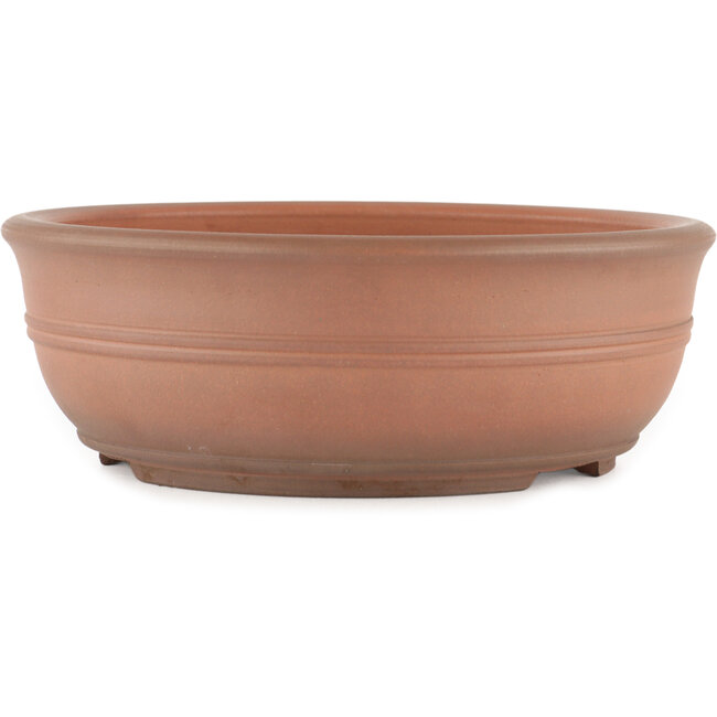 Round unglazed bonsai pot by Itouen - 240 x 240 x 85 mm