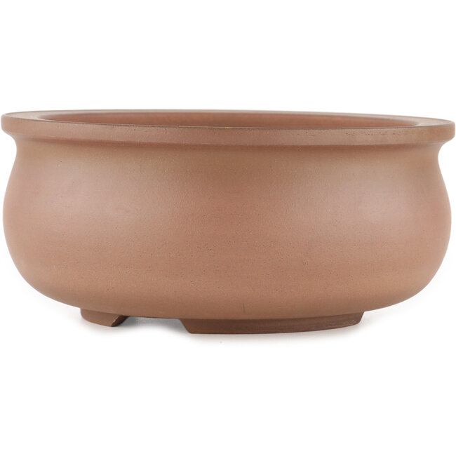 Maceta para bonsái redonda sin esmaltar de Itouen - 215 x 215 x 95 mm