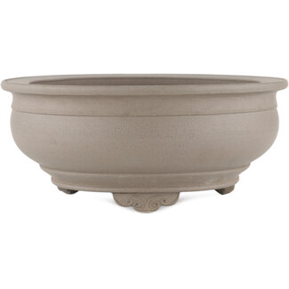 Ito(u)en 263 mm round unglazed bonsai pot by Itouen, Japan