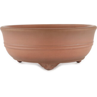 Ito(u)en 265 mm round unglazed bonsai pot by Itouen, Japan