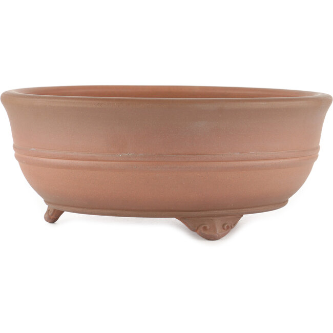 Ronde ongeglazuurde bonsaipot van Itouen - 265 x 265 x 108 mm