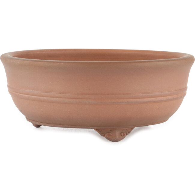 Ronde ongeglazuurde bonsaipot van Itouen - 265 x 265 x 108 mm