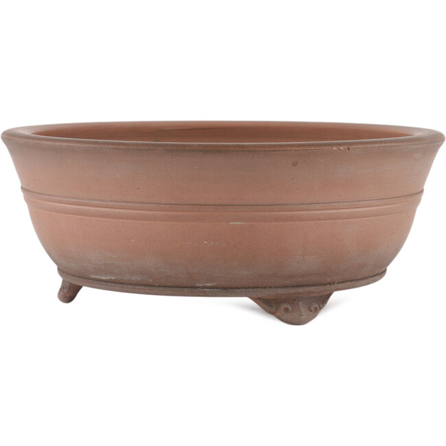 Maceta para bonsái redonda sin esmaltar de Itouen - 270 x 270 x 107 mm