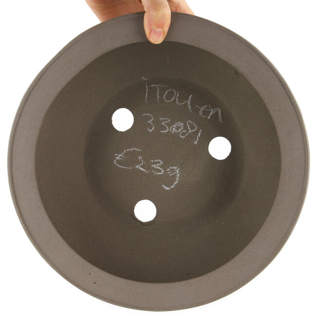 Maceta para bonsái redonda sin esmaltar de Itouen - 263 x 263 x 113 mm
