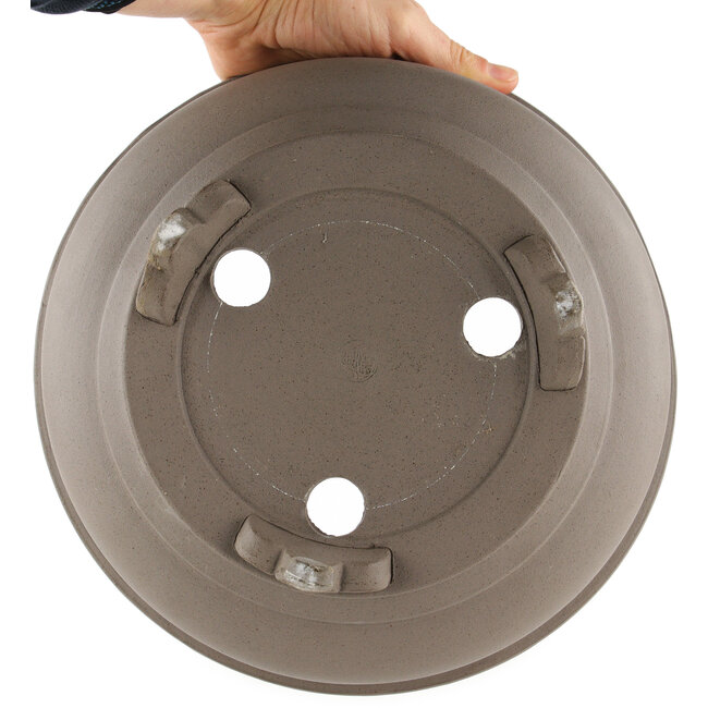 Ronde ongeglazuurde bonsaipot van Itouen - 263 x 263 x 113 mm