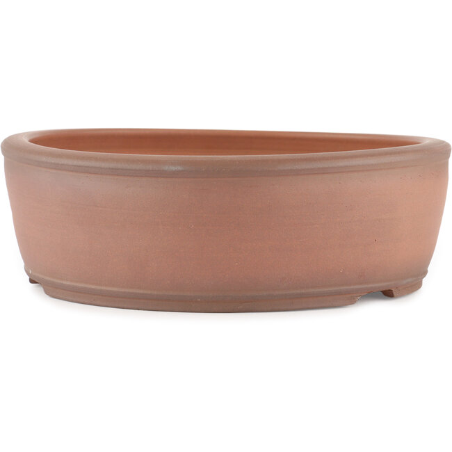 Round unglazed bonsai pot by Itouen - 275 x 275 x 90 mm
