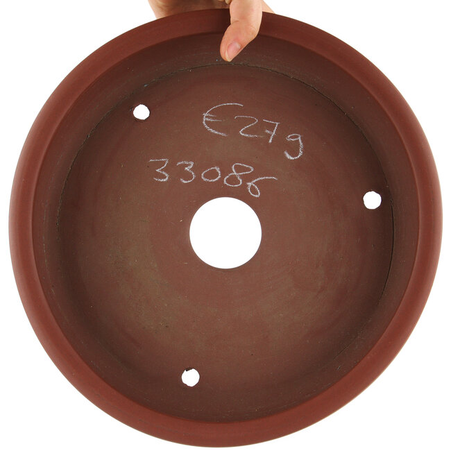 Ronde ongeglazuurde bonsaipot - 305 x 305 x 80 mm