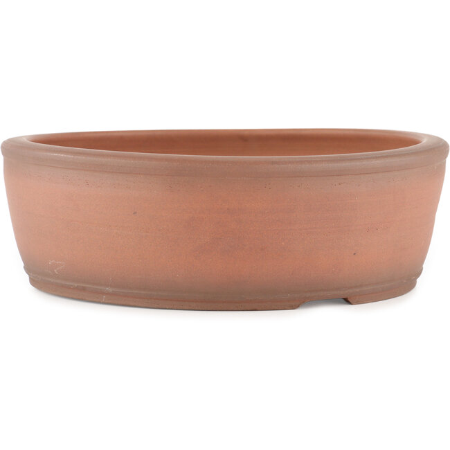 Round unglazed bonsai pot by Itouen - 275 x 275 x 90 mm