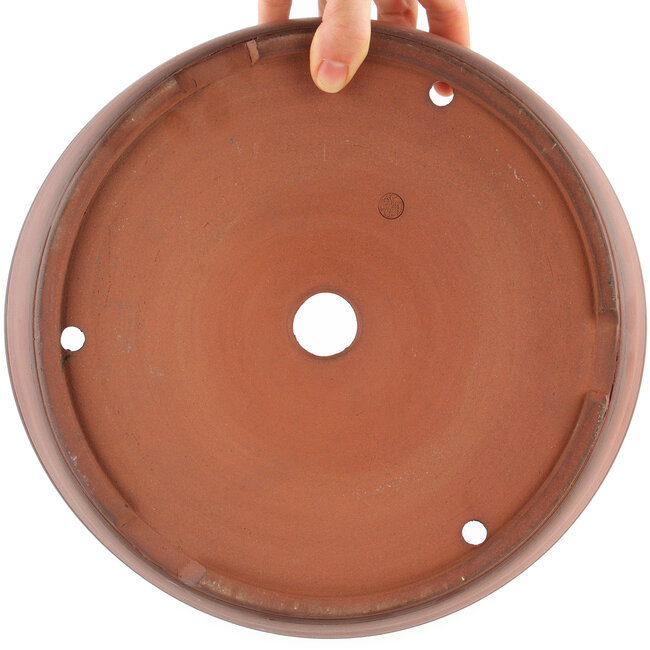 Maceta para bonsái redonda sin esmaltar de Itouen - 275 x 275 x 90 mm