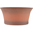 Round unglazed bonsai pot by Shoko - 235 x 235 x 115 mm