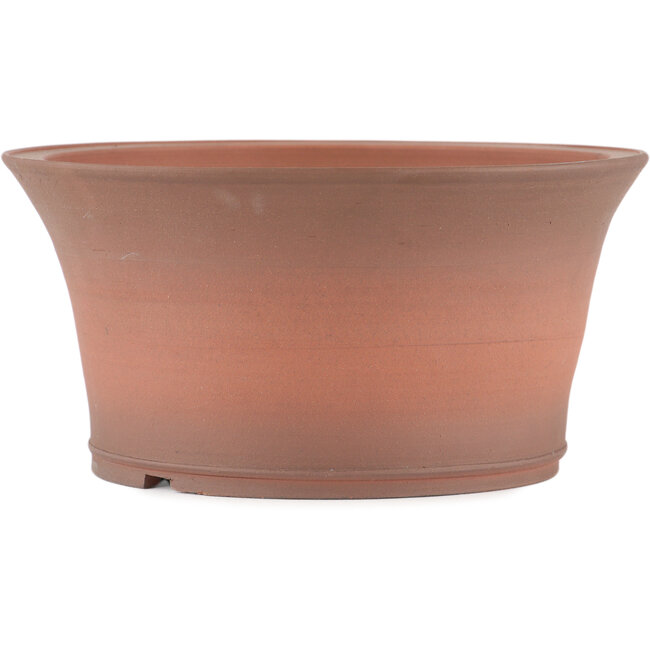 Round unglazed bonsai pot by Shoko - 215 x 215 x 102 mm