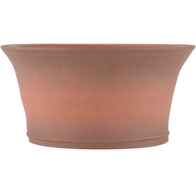 Maceta para bonsái redonda sin esmaltar de Shoko - 215 x 215 x 102 mm