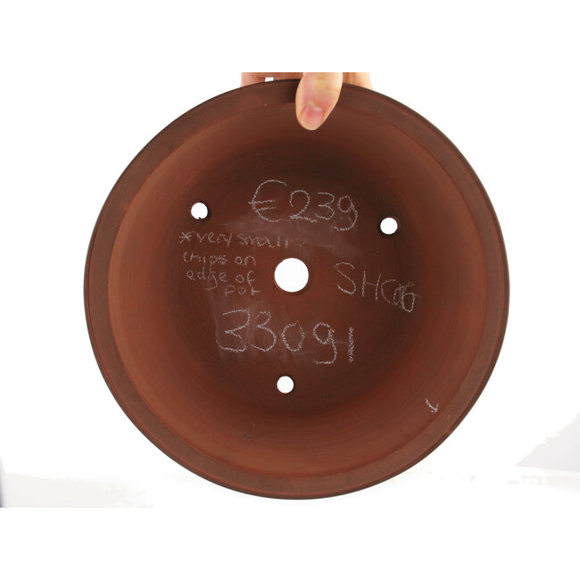 Pot à bonsaï rond non émaillé de Shoko - 235 x 235 x 115 mm