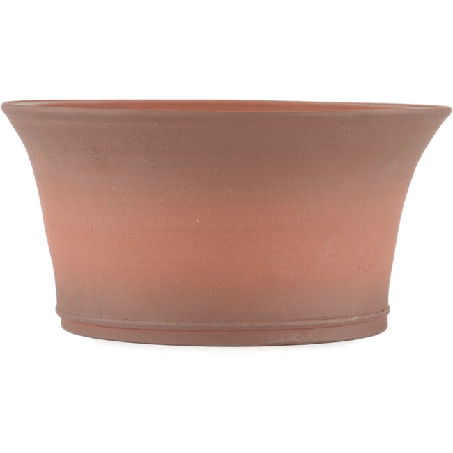 Maceta para bonsái redonda sin esmaltar de Shoko - 215 x 215 x 102 mm