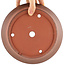 Maceta para bonsái redonda sin esmaltar de Shoko - 215 x 215 x 102 mm