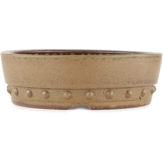 Ito(u)en 245 mm round unglazed bonsai pot by Itouen, Japan