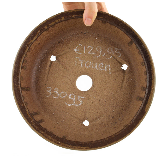 Runder unglasierter Bonsai-Topf von Itouen - 245 x 245 x 75 mm