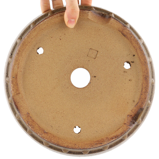 Pot à bonsaï rond non émaillé par Itouen - 245 x 245 x 75 mm