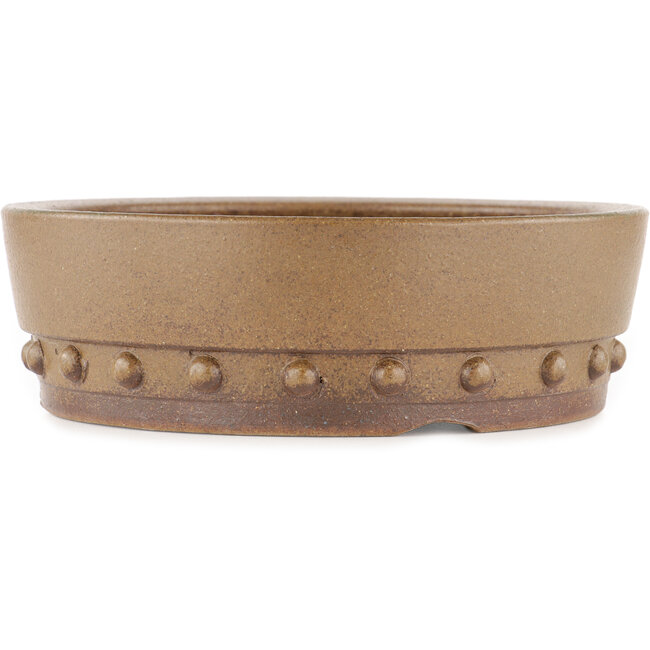 Maceta para bonsái redonda sin esmaltar de Itouen - 245 x 245 x 77 mm