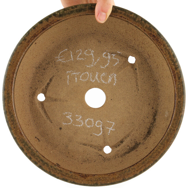 Pot à bonsaï rond non émaillé par Itouen - 245 x 245 x 77 mm