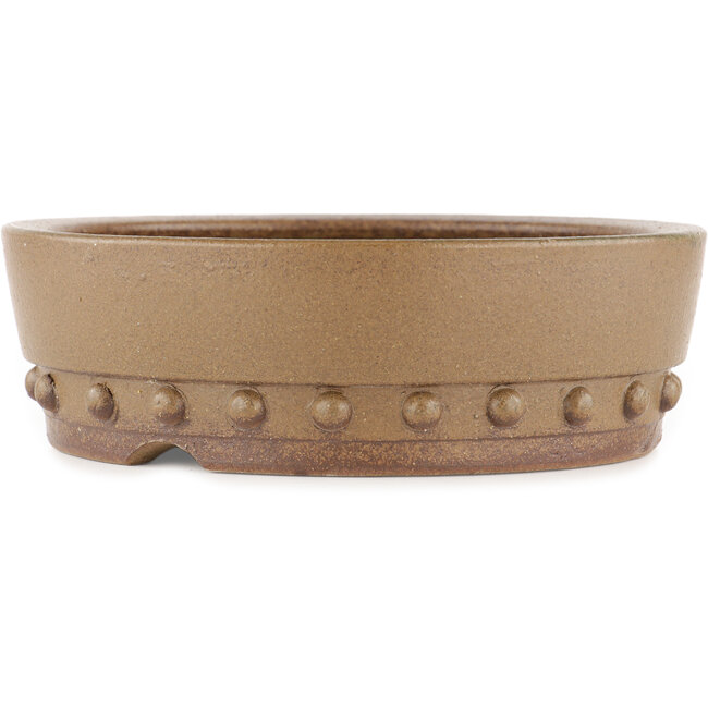 Round unglazed bonsai pot by Itouen - 245 x 245 x 77 mm