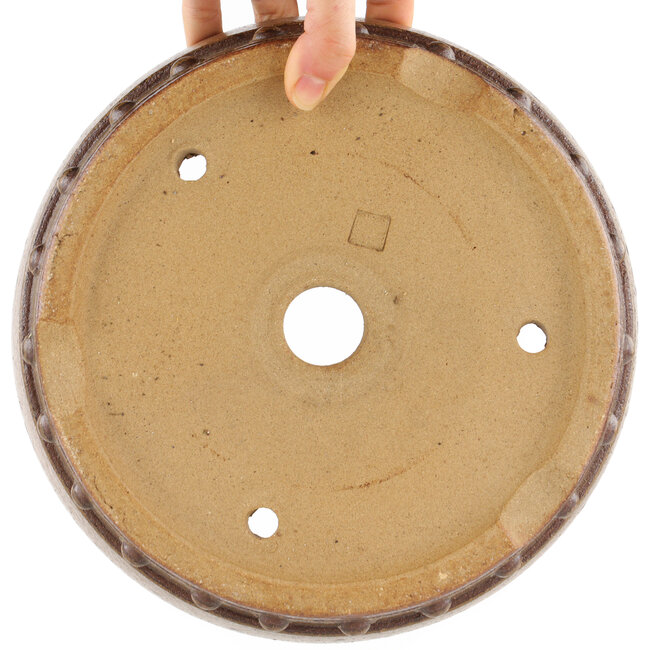 Pot à bonsaï rond non émaillé par Itouen - 245 x 245 x 77 mm