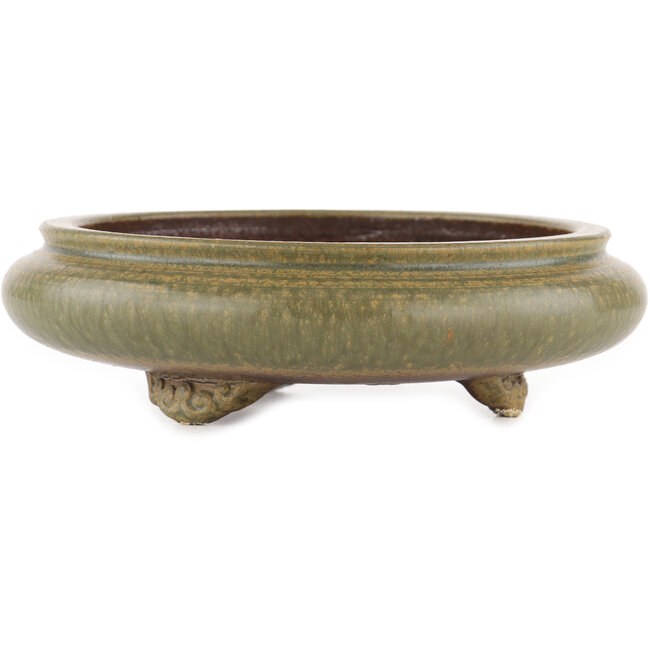 Pot à bonsaï rond non émaillé par Itouen - 230 x 230 x 65 mm