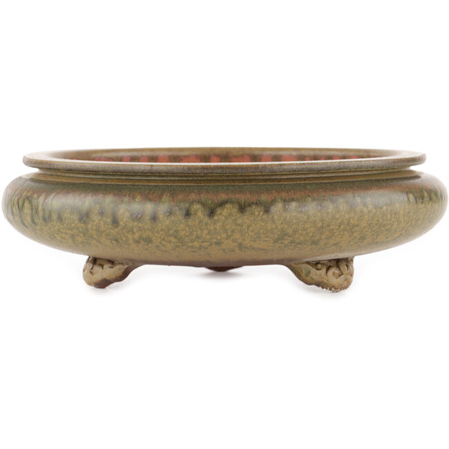 Pot à bonsaï rond non émaillé par Itouen - 230 x 230 x 65 mm