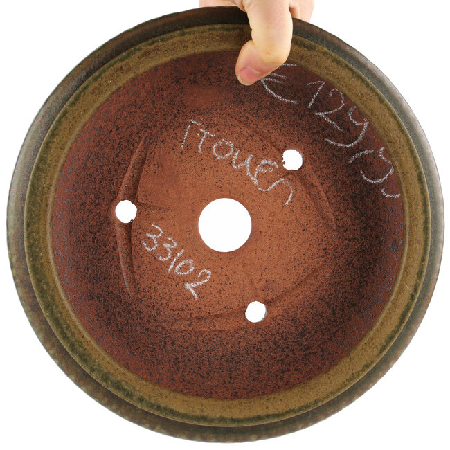 Pot à bonsaï rond non émaillé par Itouen - 230 x 230 x 65 mm