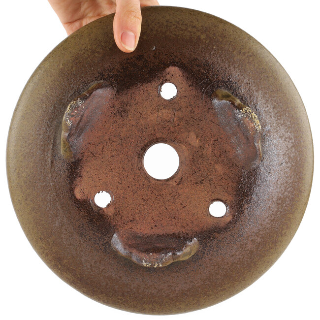 Pot à bonsaï rond non émaillé par Itouen - 230 x 230 x 65 mm