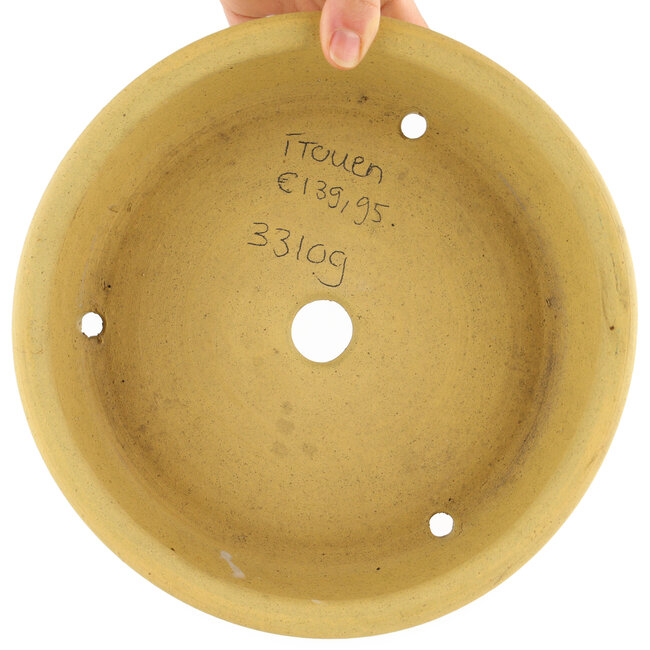 Maceta para bonsái redonda sin esmaltar de Itouen - 240 x 240 x 75 mm