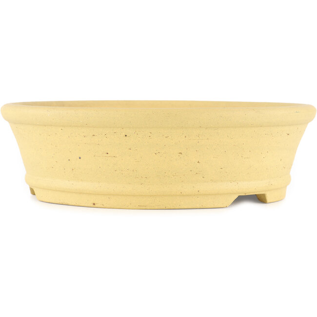 Ronde ongeglazuurde bonsaipot van Itouen - 275 x 275 x 80 mm