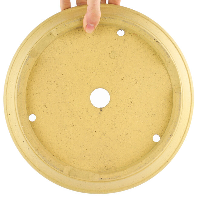 Ronde ongeglazuurde bonsaipot van Itouen - 275 x 275 x 80 mm