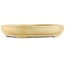 Oval off-white bonsai pot by Hattori - 440 x 320 x 70 mm