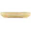 Ovale gebroken witte bonsai pot van Hattori - 440 x 320 x 70 mm