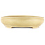 Oval off-white bonsai pot by Hattori - 440 x 320 x 70 mm