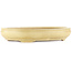 Oval off-white bonsai pot by Hattori - 440 x 320 x 70 mm