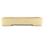 Maceta rectangular para bonsái de color blanco roto de Yamafusa - 420 x 320 x 70 mm