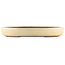 Pot à bonsaï ovale blanc cassé de Yamaaki - 450 x 340 x 65 mm