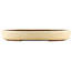 Pot à bonsaï ovale blanc cassé de Yamaaki - 450 x 340 x 65 mm